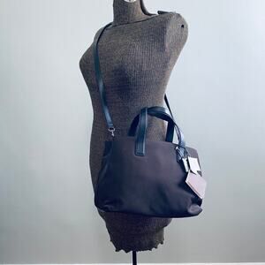 NWT Coach brown nylon and leather crossbody